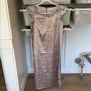 love, Fire Gray Floral Maxi Dress